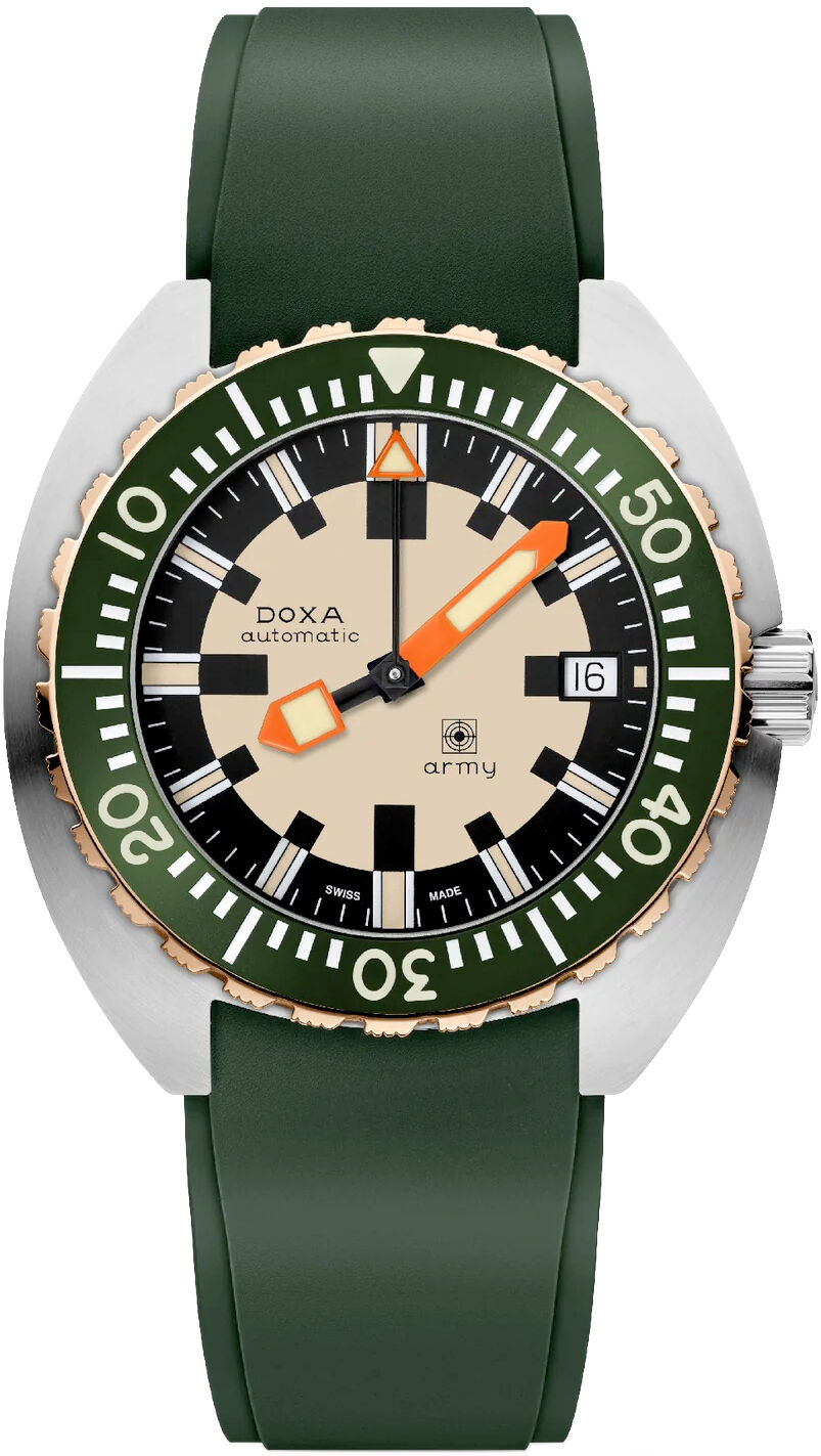 DOXA Army Bronze Bezel 785.60.031.26 on Strap