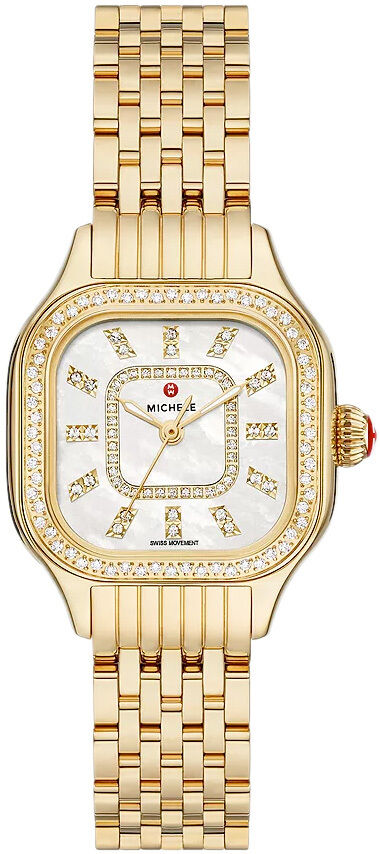 Michele Meggie Gold Diamond Stainless Steel Watch MWW33B000003