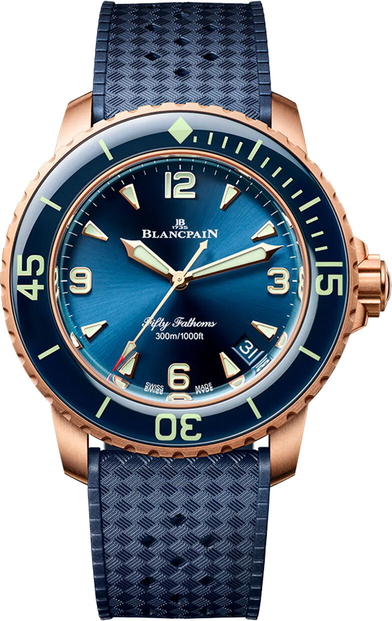 Blancpain 5010 36B40 O64B Fifty Fathoms Automatic 42mm Blue Dial