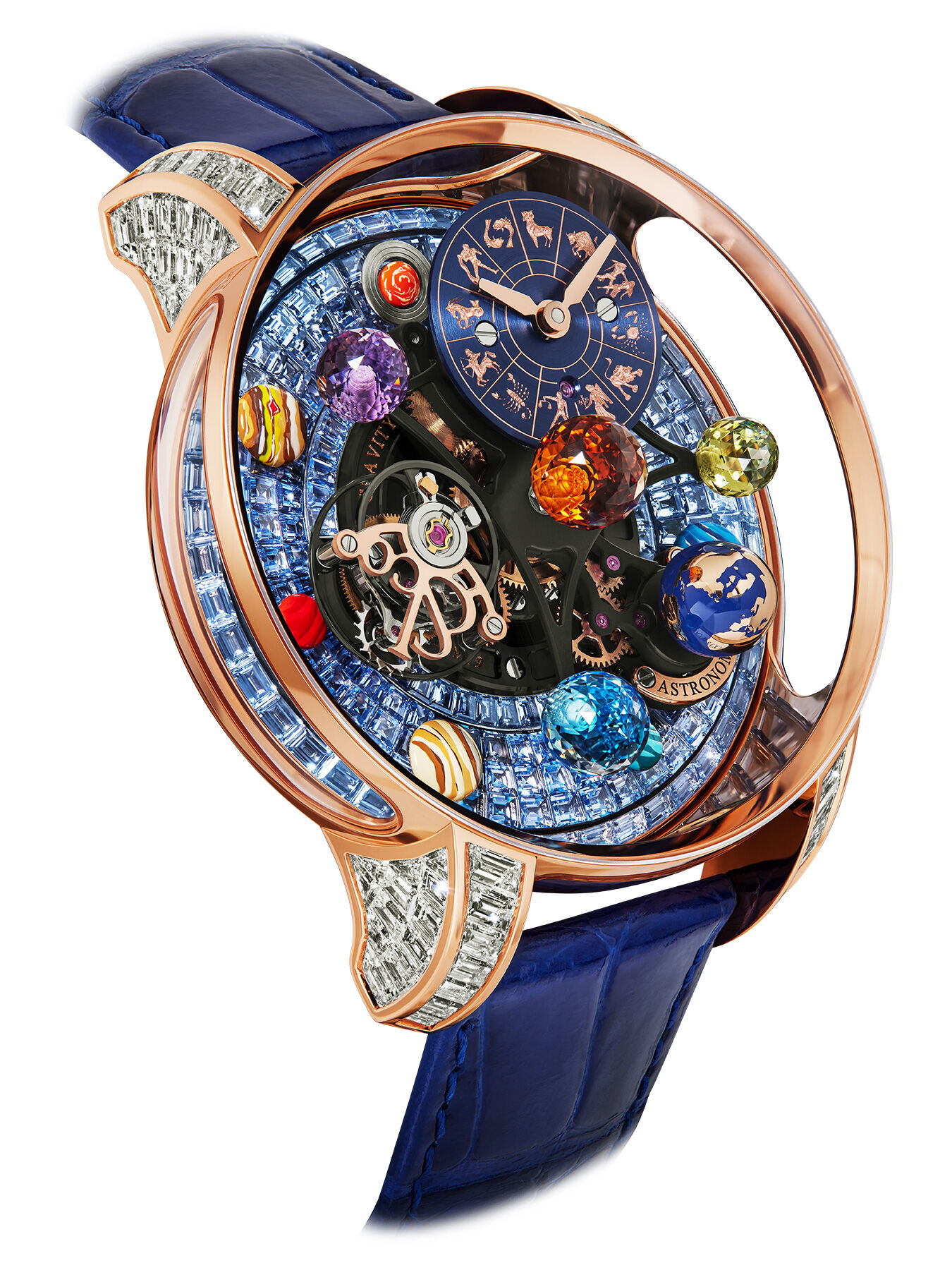 Jacob & Co. Astronomia Solar Zodiac Ice Blue Sapphires Baguette