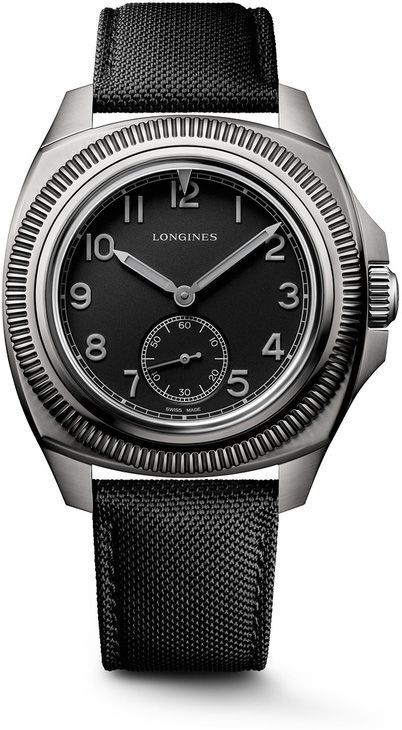 Longines L2.838.1.53.2 Pilot Majetek Black Dial on Strap