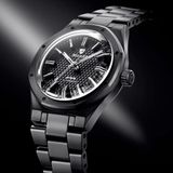 Nivada Grenchen 68004A77 F77 Black Ceramic Braided on Bracelet image 5 thumbnail