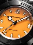Nivada Grenchen 14131A01 Depthmaster Black Pumpkin on Leather Strap image 2 thumbnail