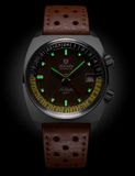 Nivada Grenchen 32043A23 Antarctic GMT Black Brown Racing Strap image 1 thumbnail