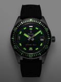 Nivada Grenchen 32053A01 Antarctic Diver Green Date on Rubber Tropic image 1 thumbnail
