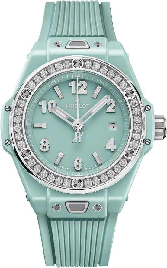 Hublot 485.GS.5271.RX.1204 Big Bang One Click Mint Green Ceramic Diamonds 33mm