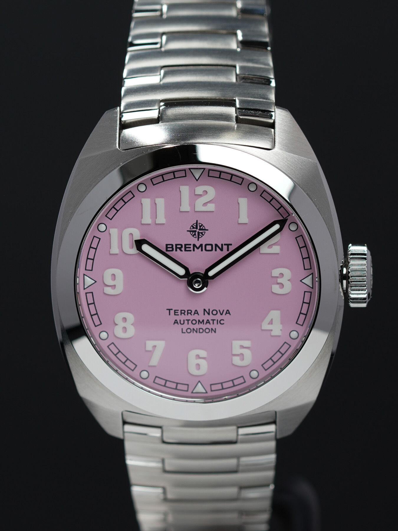 Bremont TN38-ND-SS-PK-B Terra Nova SS Pink Dial Bracelet