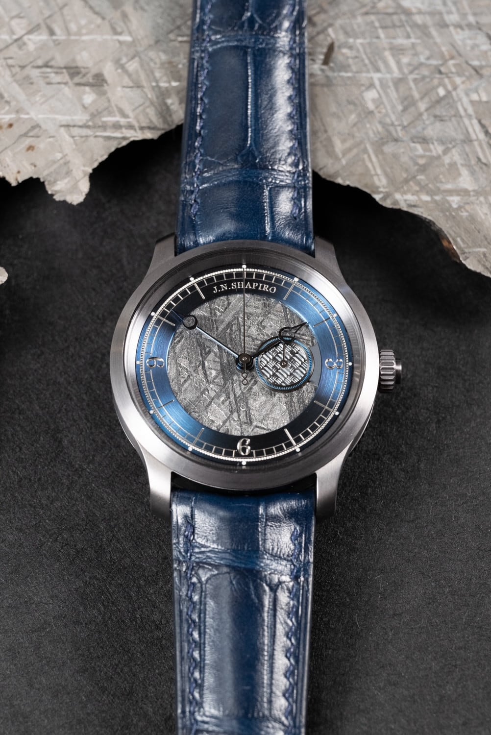 J.N. Shapiro Infinity Tantalum Meteorite Dial