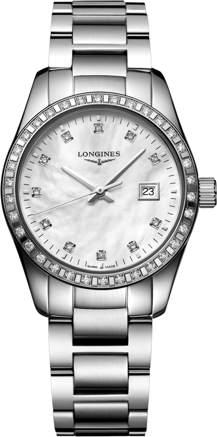 Longines L2.286.0.87.6 Conquest Classic White Mother-of-pearl Dial on Bracelet