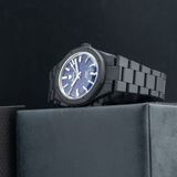 Nivada Grenchen F77 Black Ceramic Lapis Lazuli on Bracelet 68022A77 image 9 thumbnail