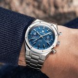 Nivada Grenchen 68000Q77 F77 Chrono Mecaquartz Blue 38mm image 4 thumbnail