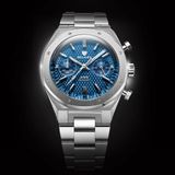 Nivada Grenchen 68000Q77 F77 Chrono Mecaquartz Blue 38mm image 3 thumbnail