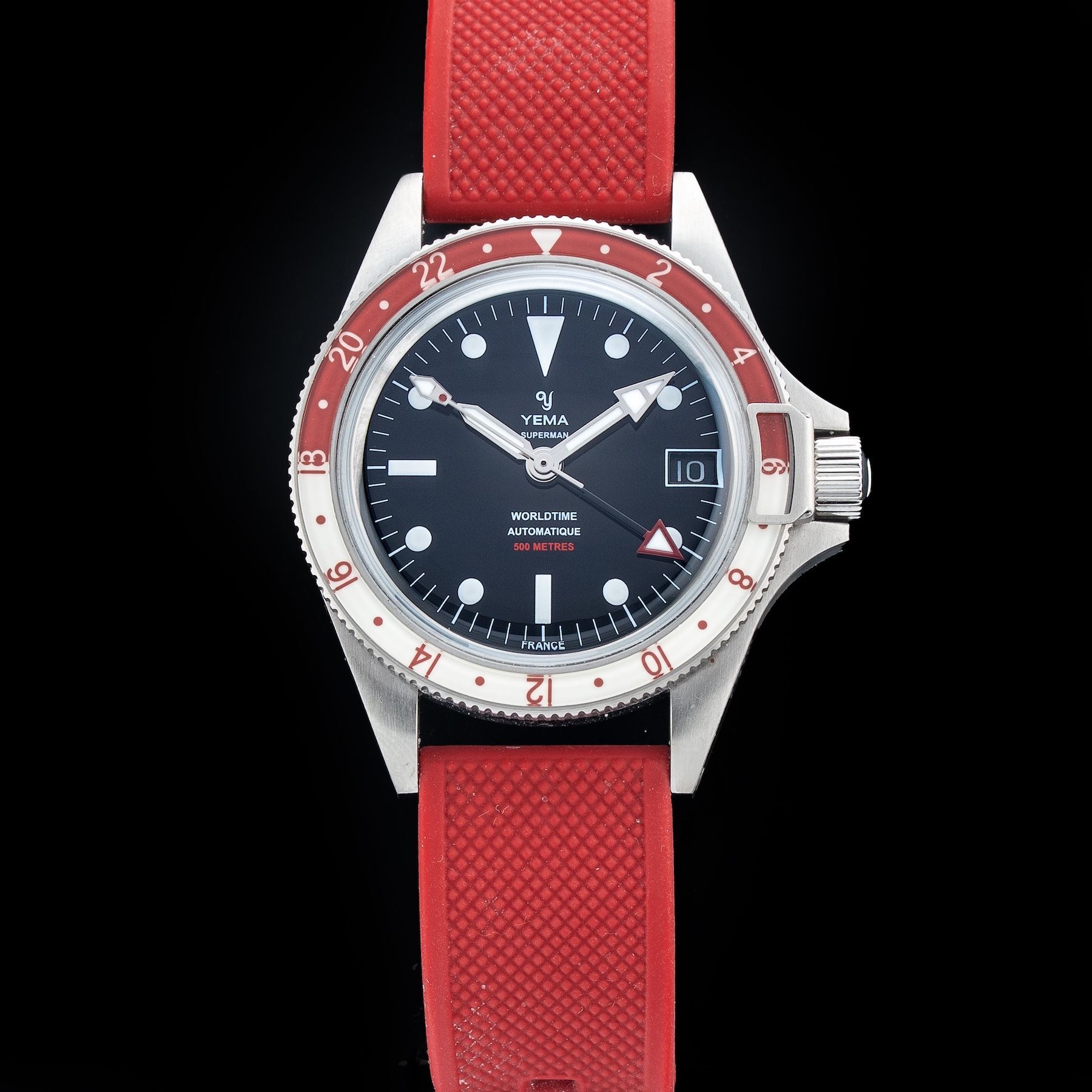 Yema YGMT23B41 Superman 500 GMT Automatic Red & White Bezel