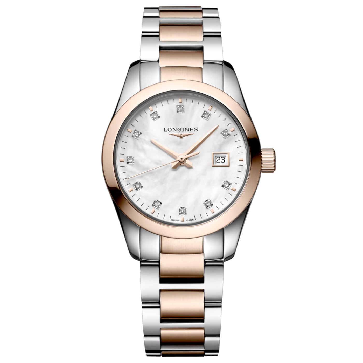 Longines Conquest Classic Quartz White Mother of Pearl Dial 29.50mm L2.286.3.87.7