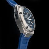 IWC IW376501 Ingenieur Double Chronograph Titanium Certified 45mm Blue Rubber Strap image 1 thumbnail