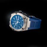 IWC IW376501 Ingenieur Double Chronograph Titanium Certified 45mm Blue Rubber Strap image 3 thumbnail
