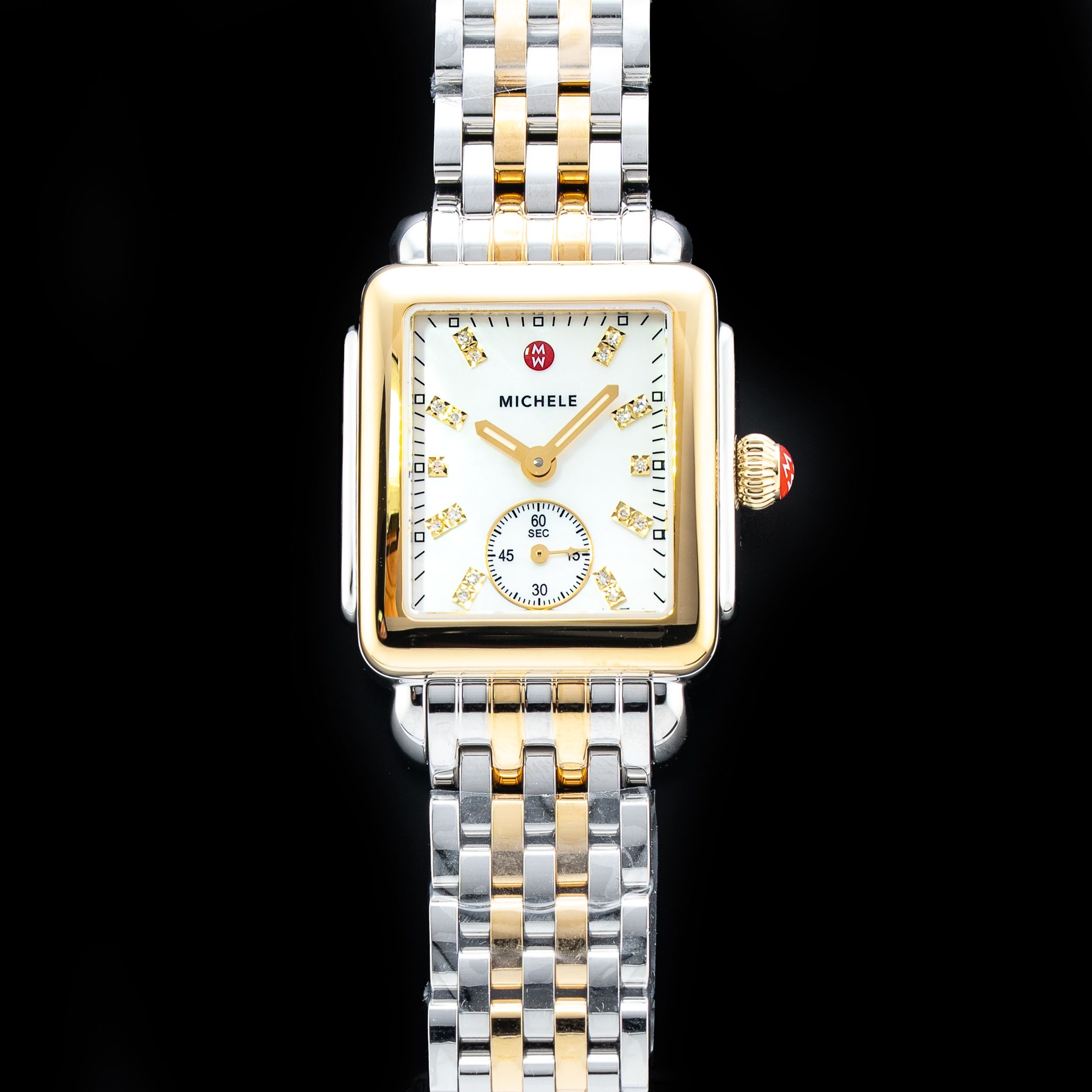 Michele Deco Mid Two-Tone Diamond Dial Watch MWW06V000042