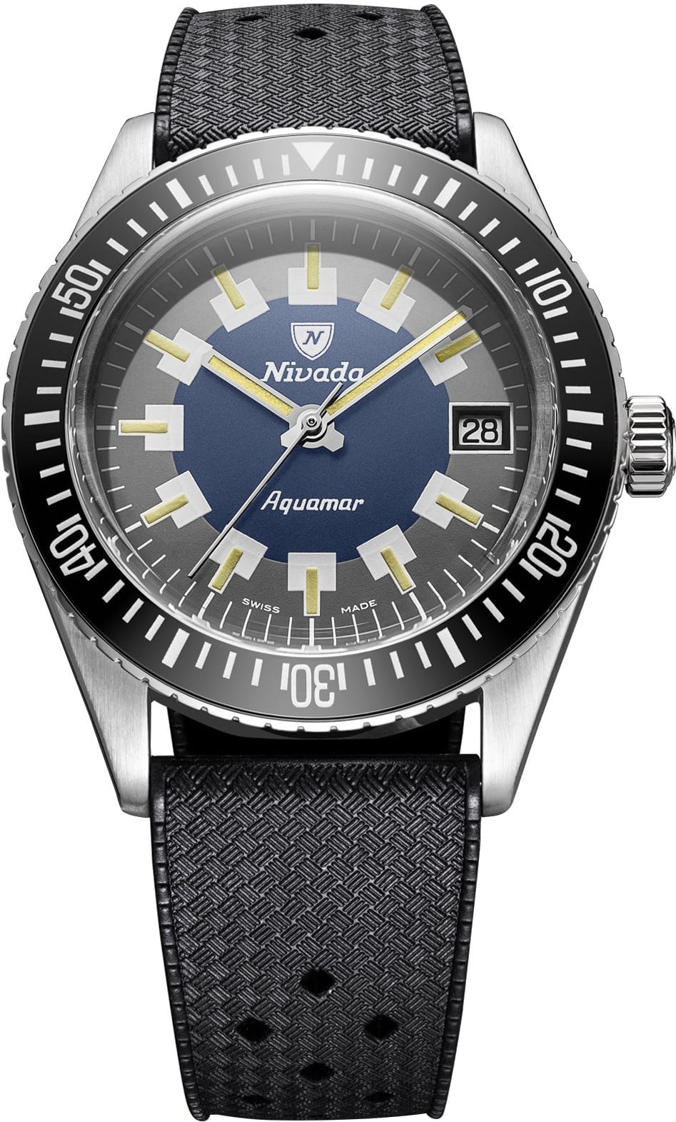 Nivada Grenchen Aquamar Vintage On Rubber Strap 32062A01