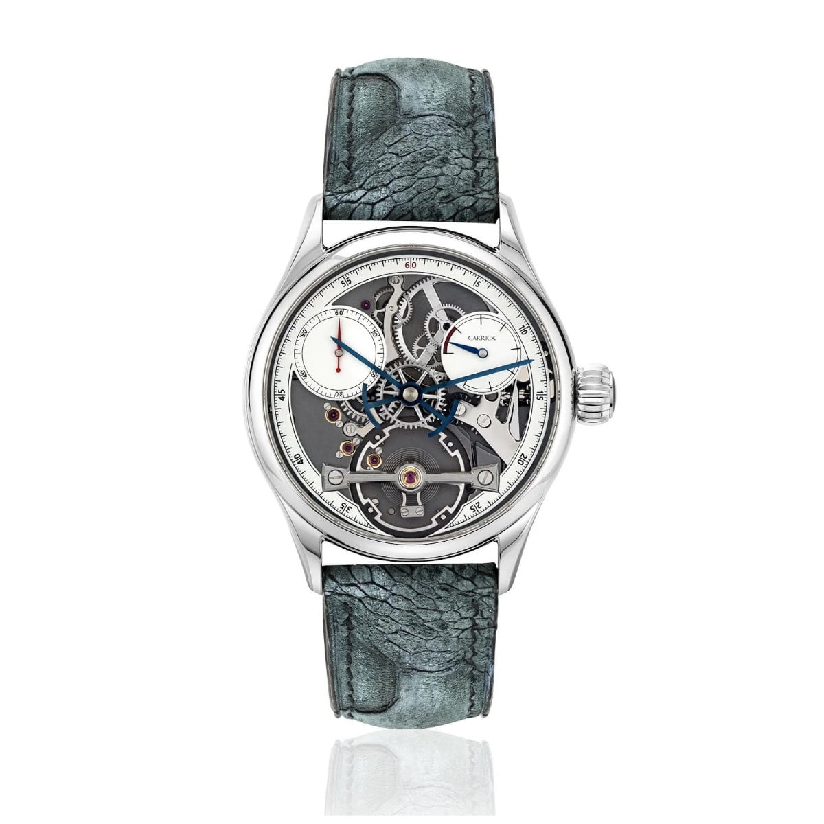 Garrick S3 MK2 Steel Rhodium - British-Made Openworked Manual Movement