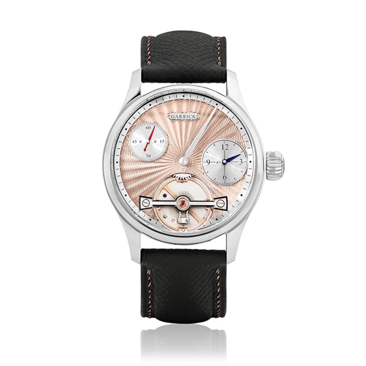 Garrick Regulator MK II Engine Turned Pink Gold Dial