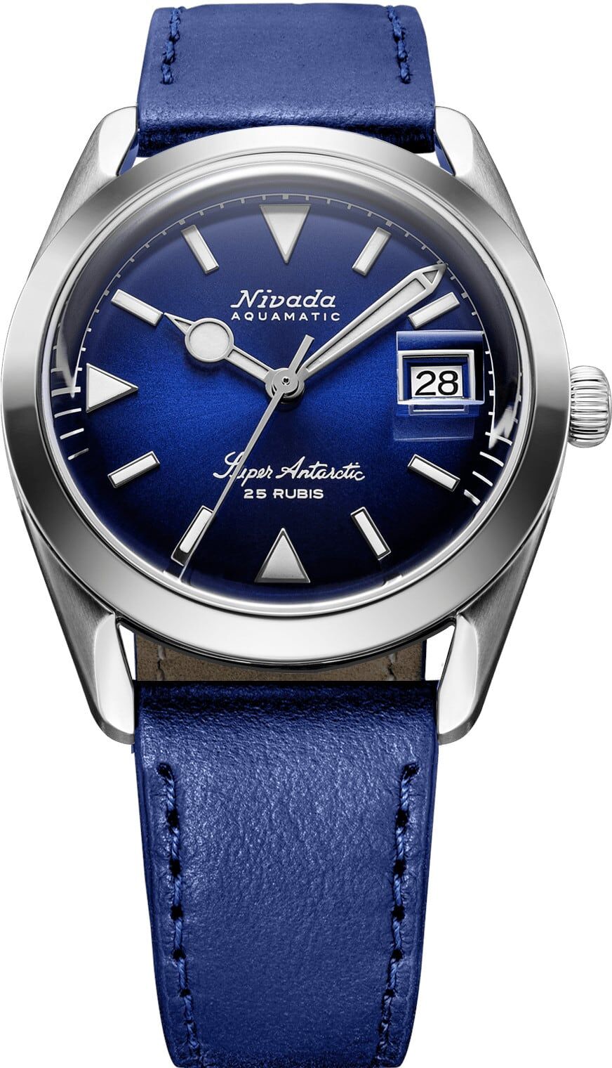 Nivada Grenchen Super Antarctic Blue On Blue Strap 32076A49