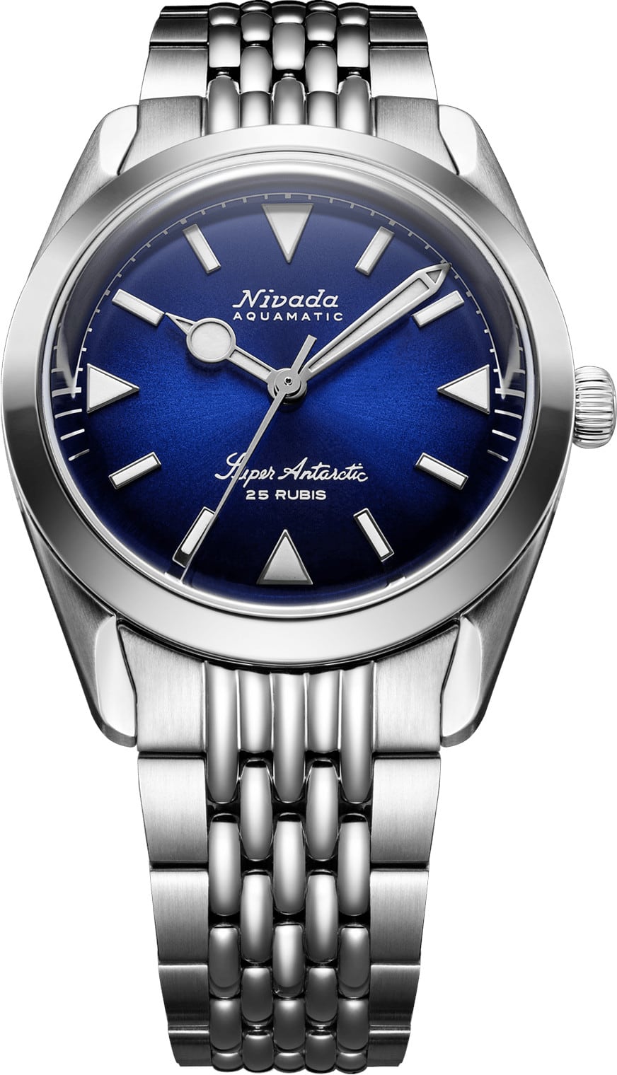 Nivada Grenchen Super Antarctic Blue On Beads Of Rice Bracelet 32075A04