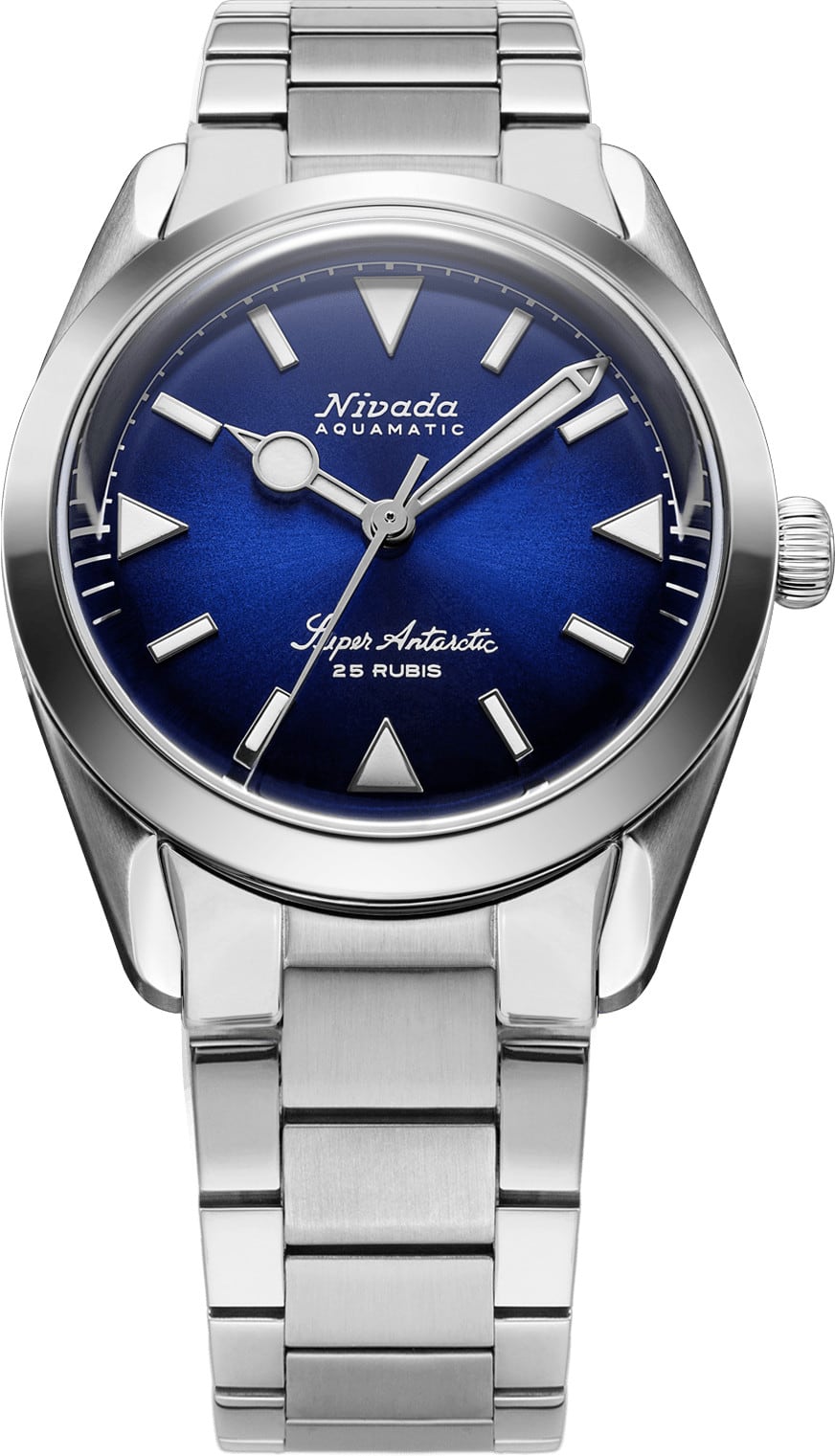 Nivada Grenchen Super Antarctic Blue On Bracelet Flat Link 32075A20