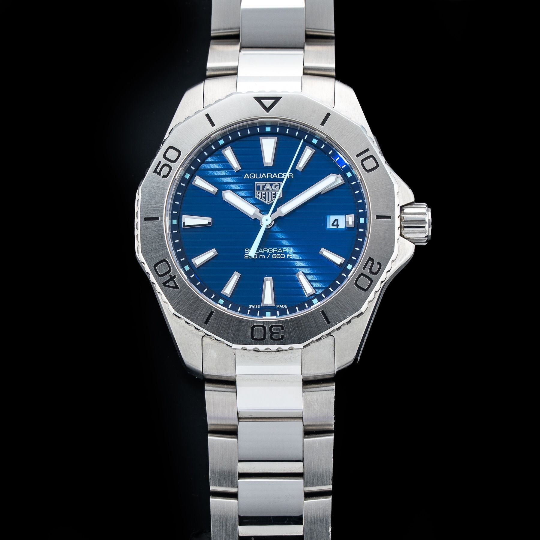 TAG Heuer Aquaracer Professional 200 Solargraph WBP1113.BA0000 Blue Dial