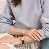 Michele Women's Deco Sport Mid Gold-Tone Brown Silicone Watch, Mww06H000008 image 1 thumbnail