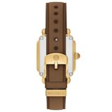 Michele Women's Deco Sport Mid Gold-Tone Brown Silicone Watch, Mww06H000008 image 2 thumbnail