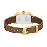 Michele Women's Deco Sport Mid Gold-Tone Brown Silicone Watch, Mww06H000008 image 5 thumbnail