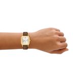 Michele Women's Deco Sport Mid Gold-Tone Brown Silicone Watch, Mww06H000008 image 9 thumbnail