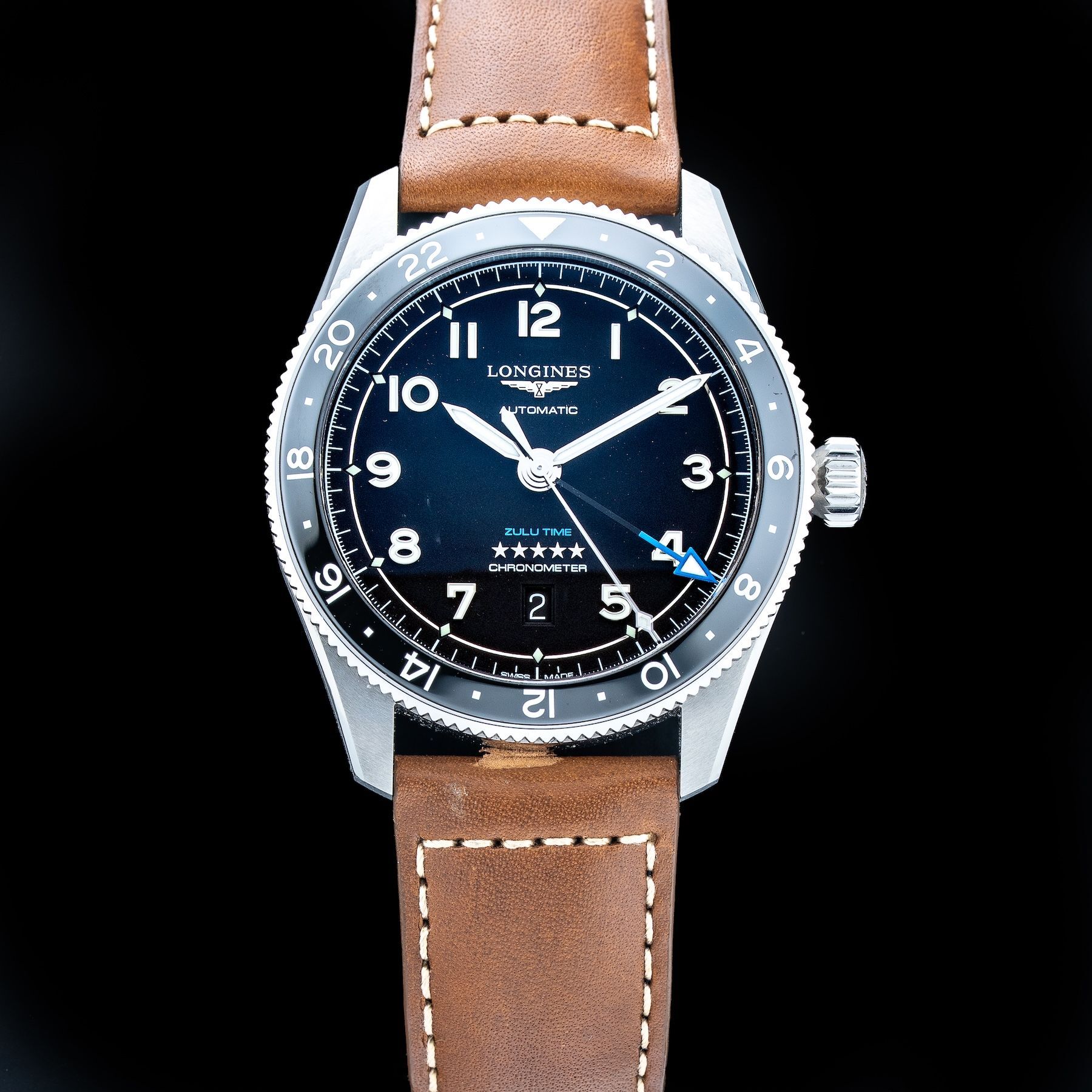 Longines Spirit L38124536 Black Dial Zulu