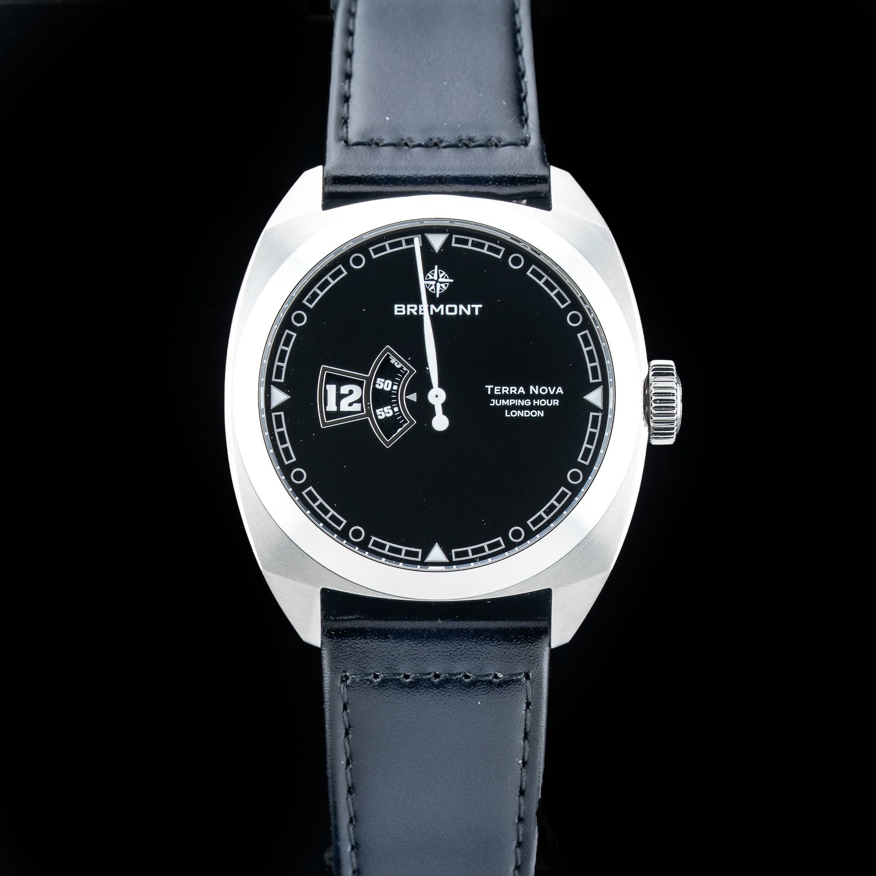 Bremont Terra Nova Jumping Hour On Strap TN40-JH-SS-BK-L-S