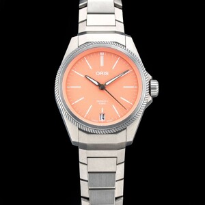 Oris 01 400 7778 7158-07 7 20 01Tlc Big Crown Propilot X Calibre 400 Salmon Dial