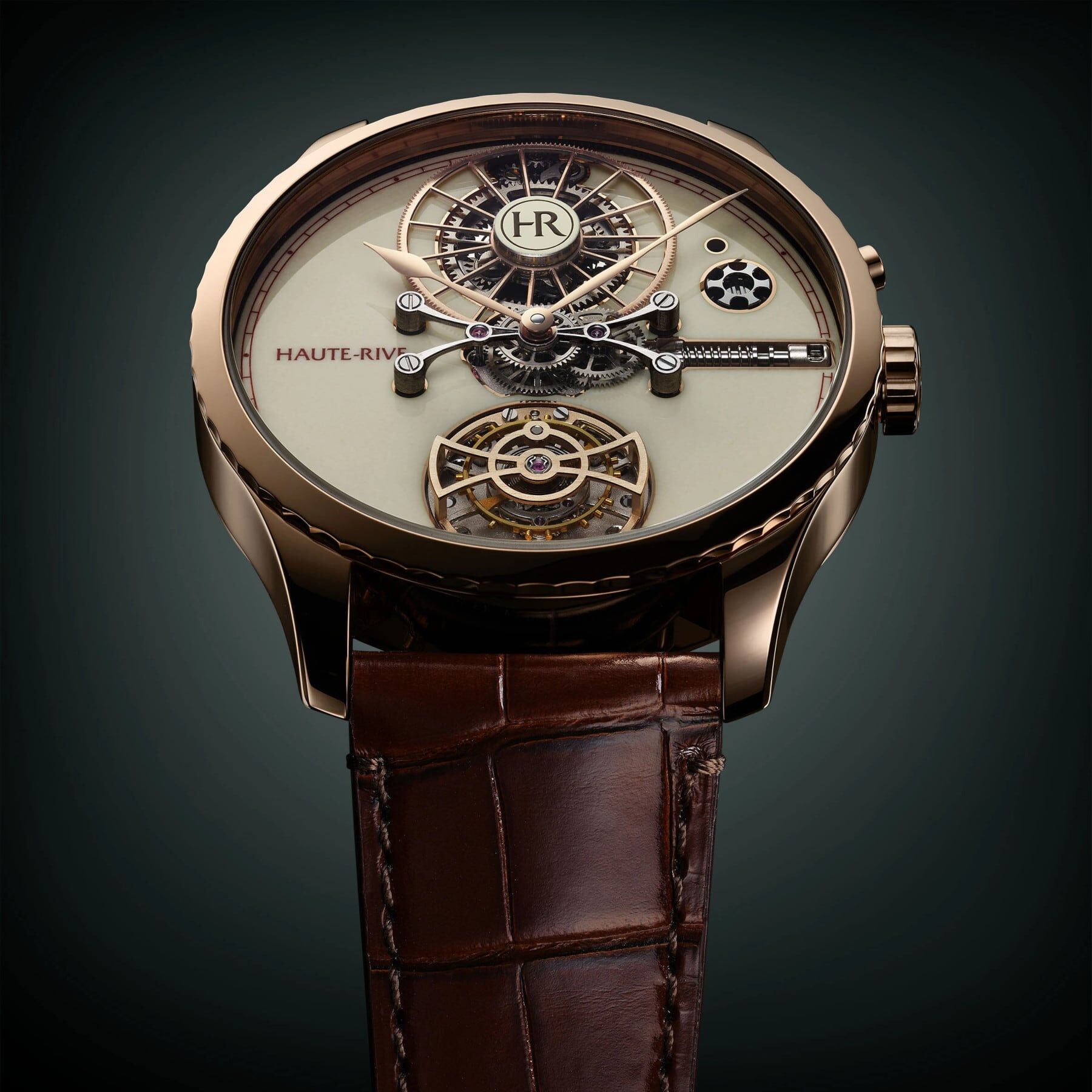 Haute Rive Honoris I Rose Gold Eggshell Enamel Dial