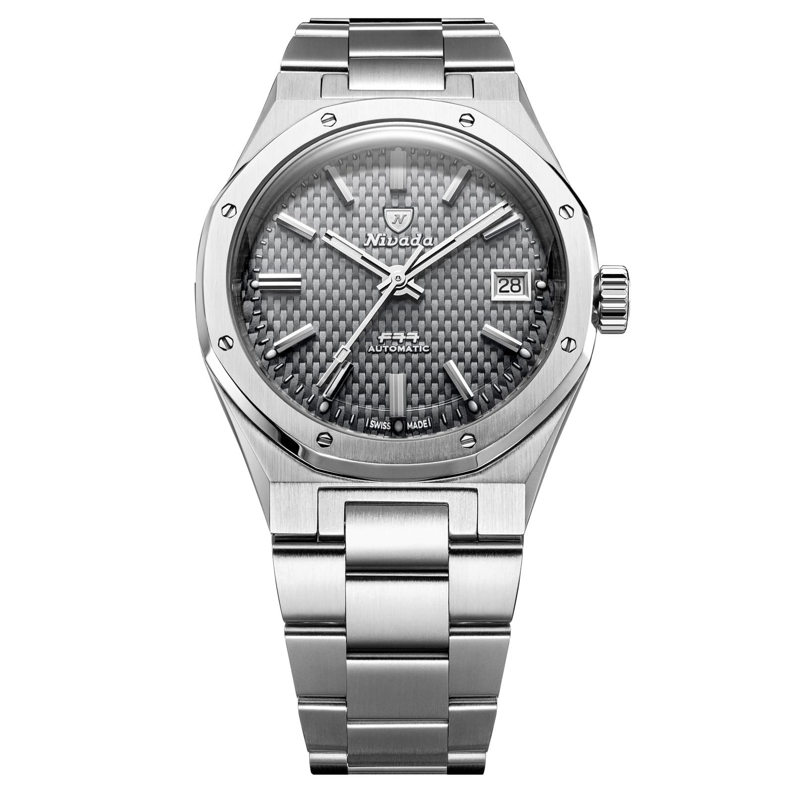 Nivada Grenchen F77 Grey Mk2 38Mm Date 69012A77