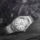 Nivada Grenchen F77 White MK2 38mm No Date 68046A77 image 3 thumbnail