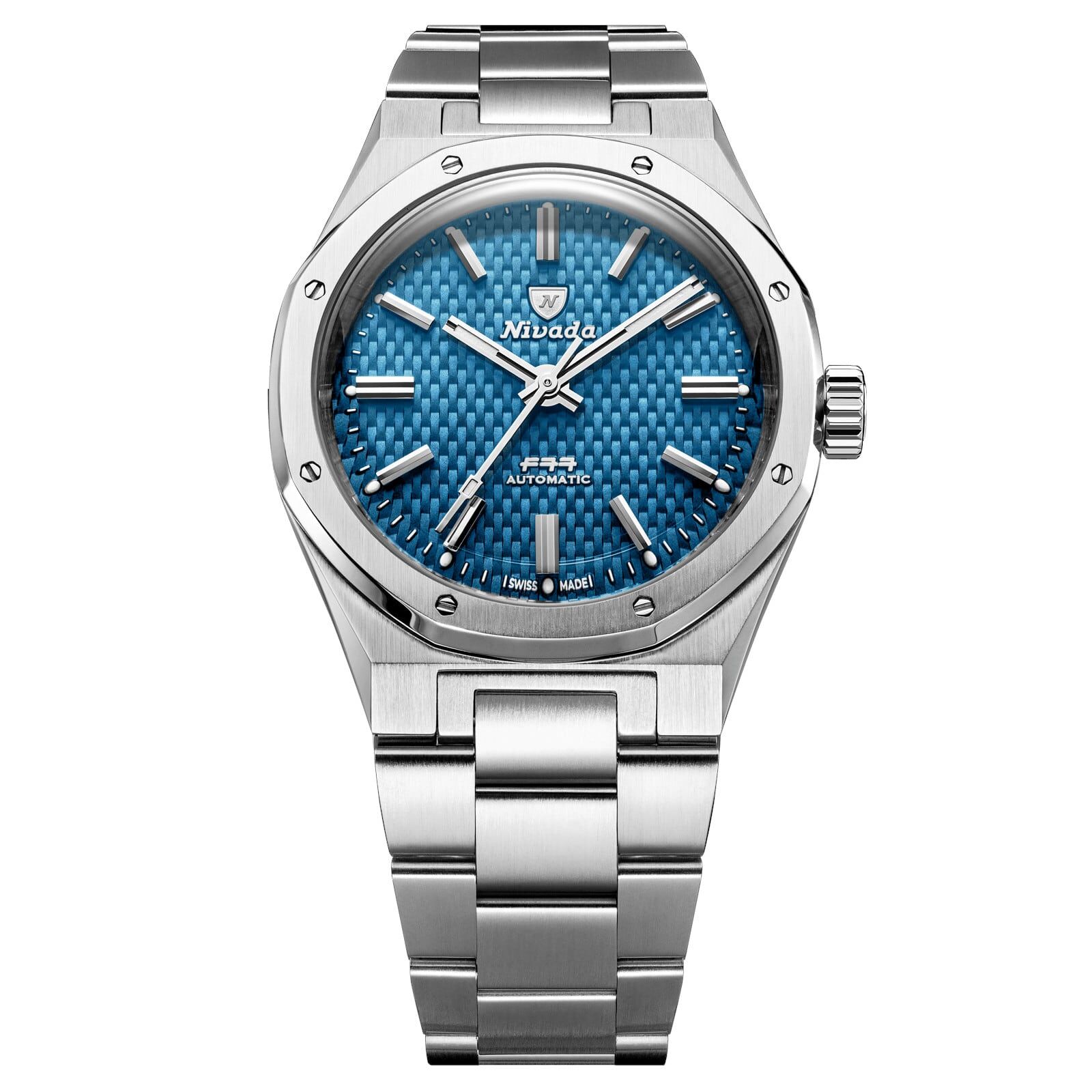 Nivada Grenchen F77 Blue MK2 38mm No Date