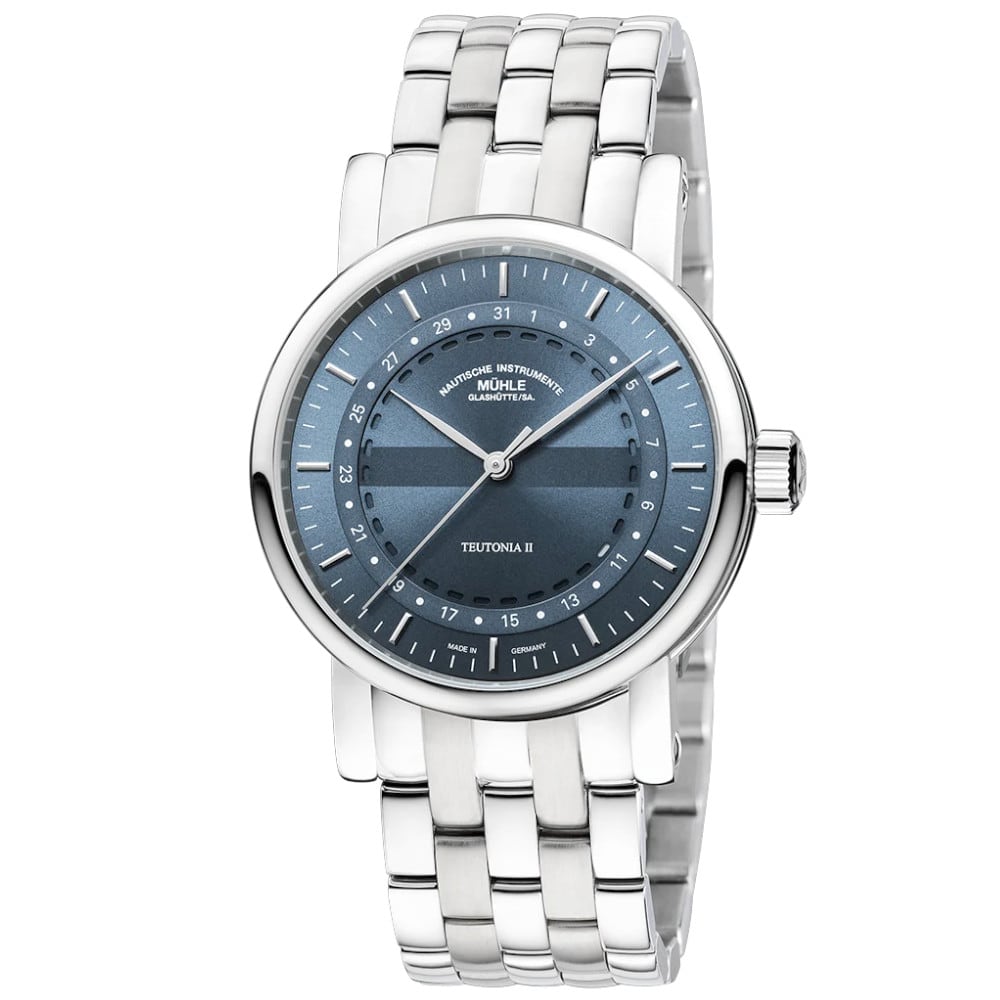 Mühle Glashütte Teutonia II Ring Date On Bracelet M1-33-52-MB