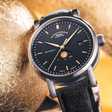 Mühle Glashütte Teutonia IV Moonphase On Black Leather Strap M1-44-03-LB image 5 thumbnail