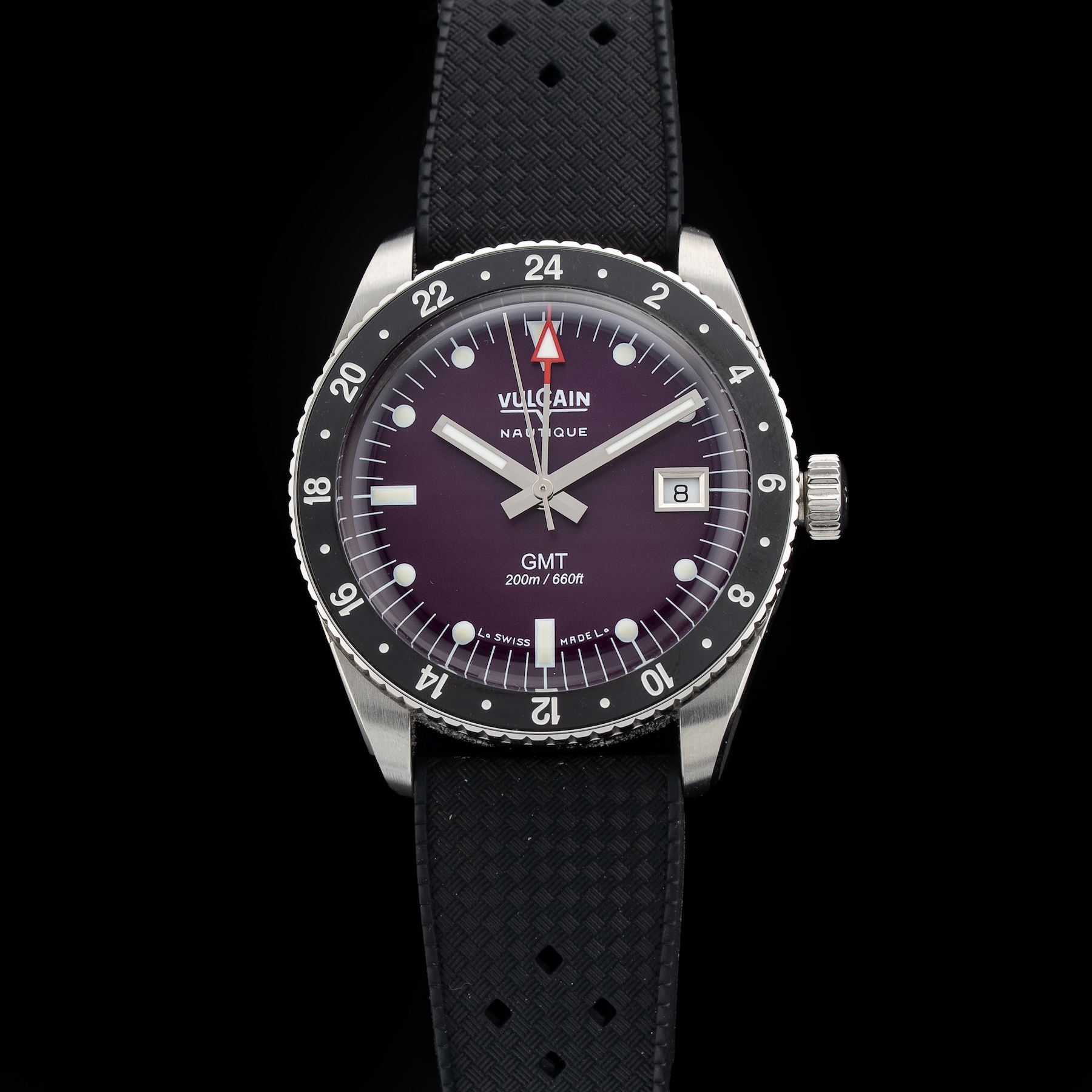 Vulcain 680174A17.BAR200 Skindiver GMT Purple