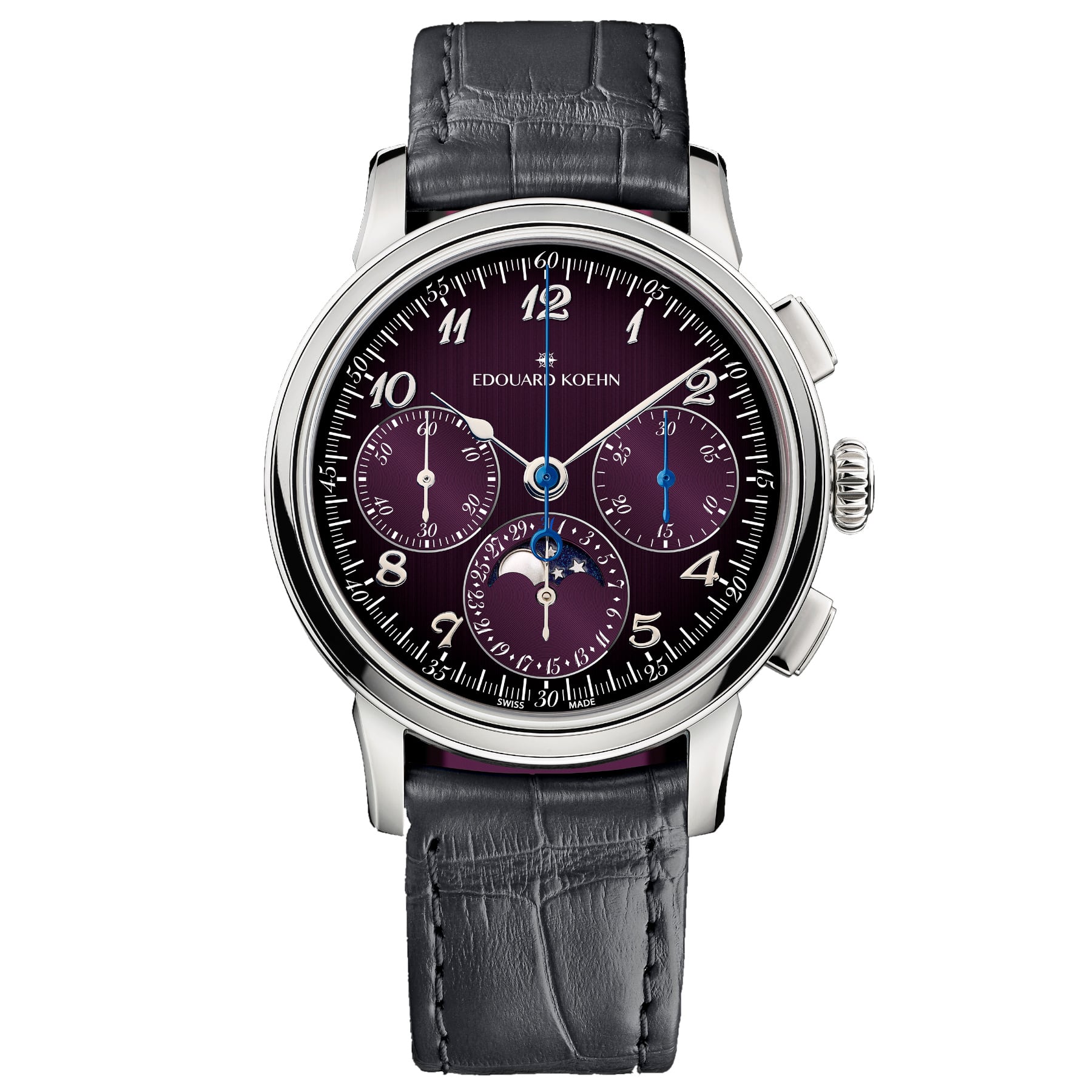 Edouard Koehn Legacy Moonphase Chronograph Purple Limited Edition EK-CHR12SS-PL-ASBP