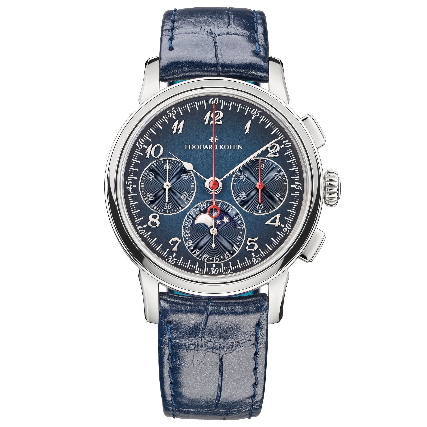 Edouard Koehn Legacy Moonphase Chronograph Navy EK-CHR12SS-BE-ASBE