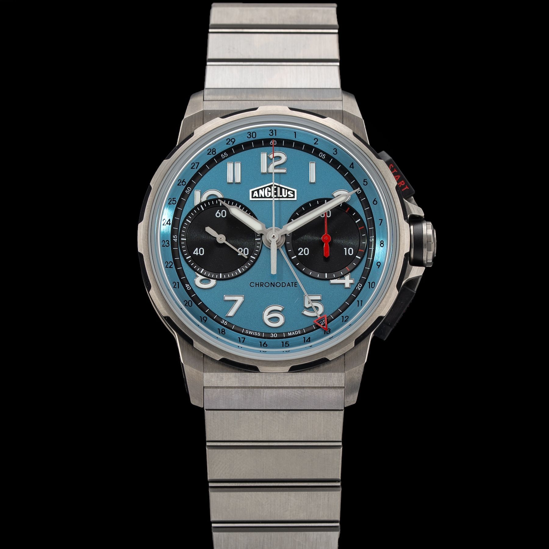 Angelus Chronodate Titanium Ice Blue 0CDZF.U03A.M009