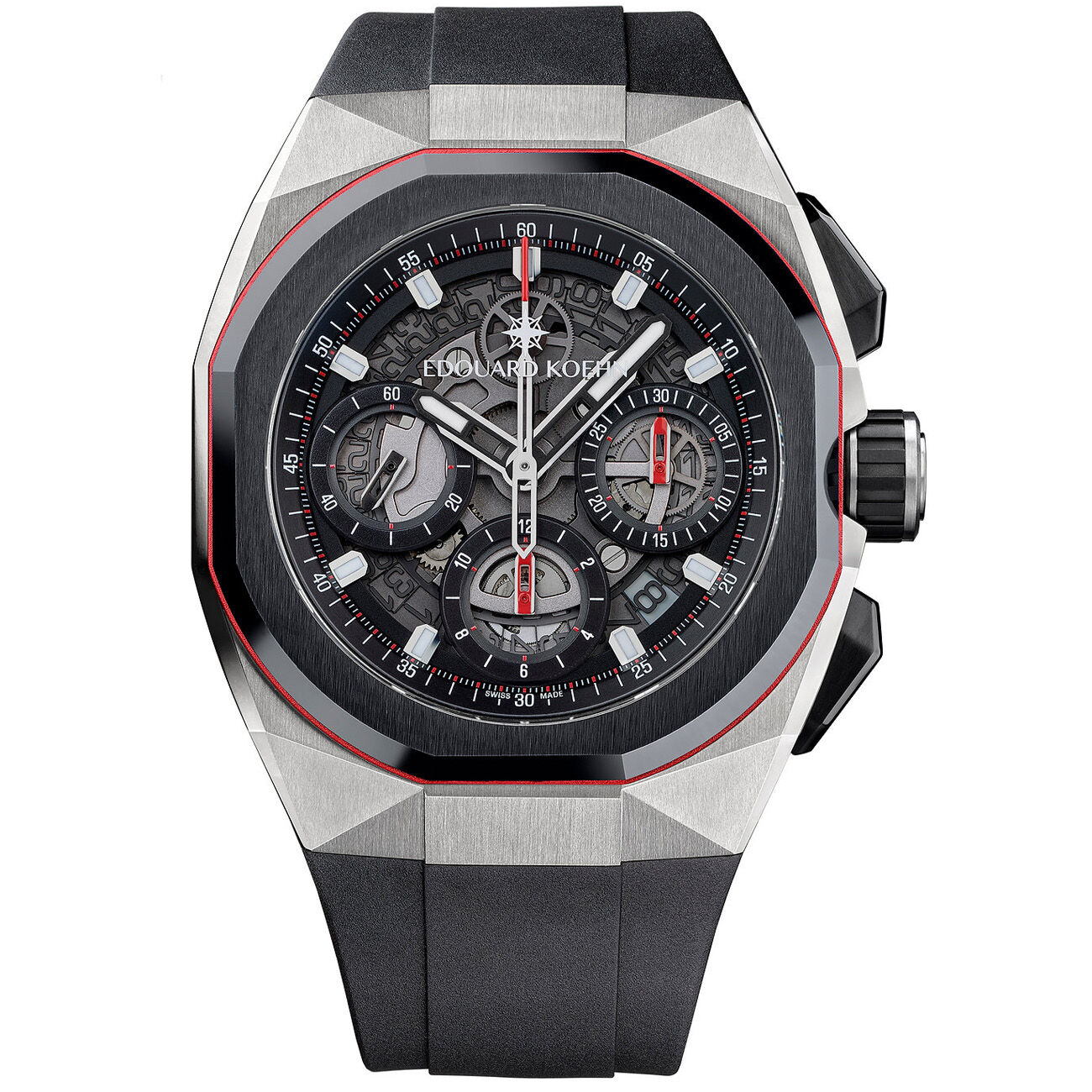 Edouard Koehn Tempus III Black Skeleton Chronograph EK-CHR09SRBK