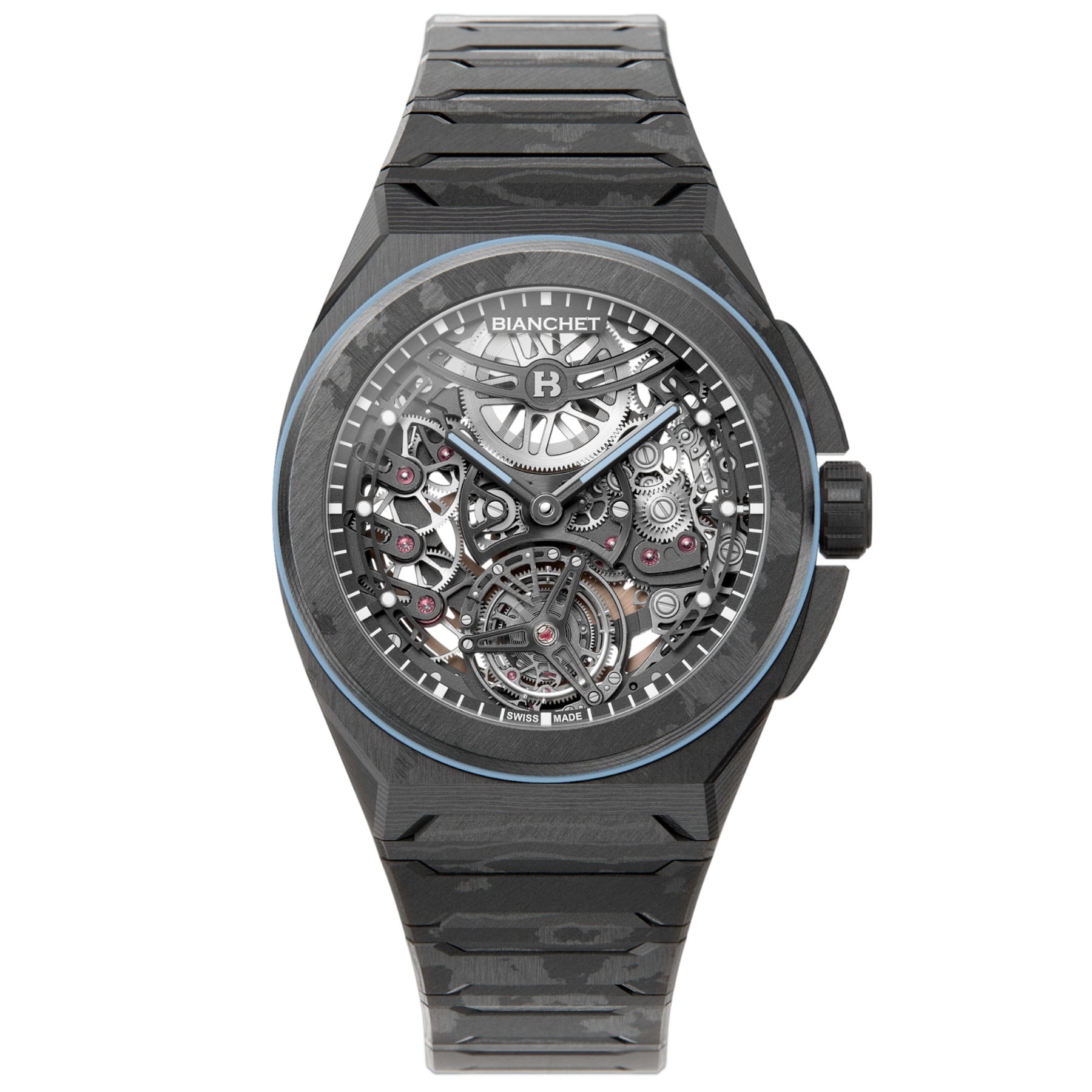 Bianchet Ultrafino Rotondo Carbon Sky Blue