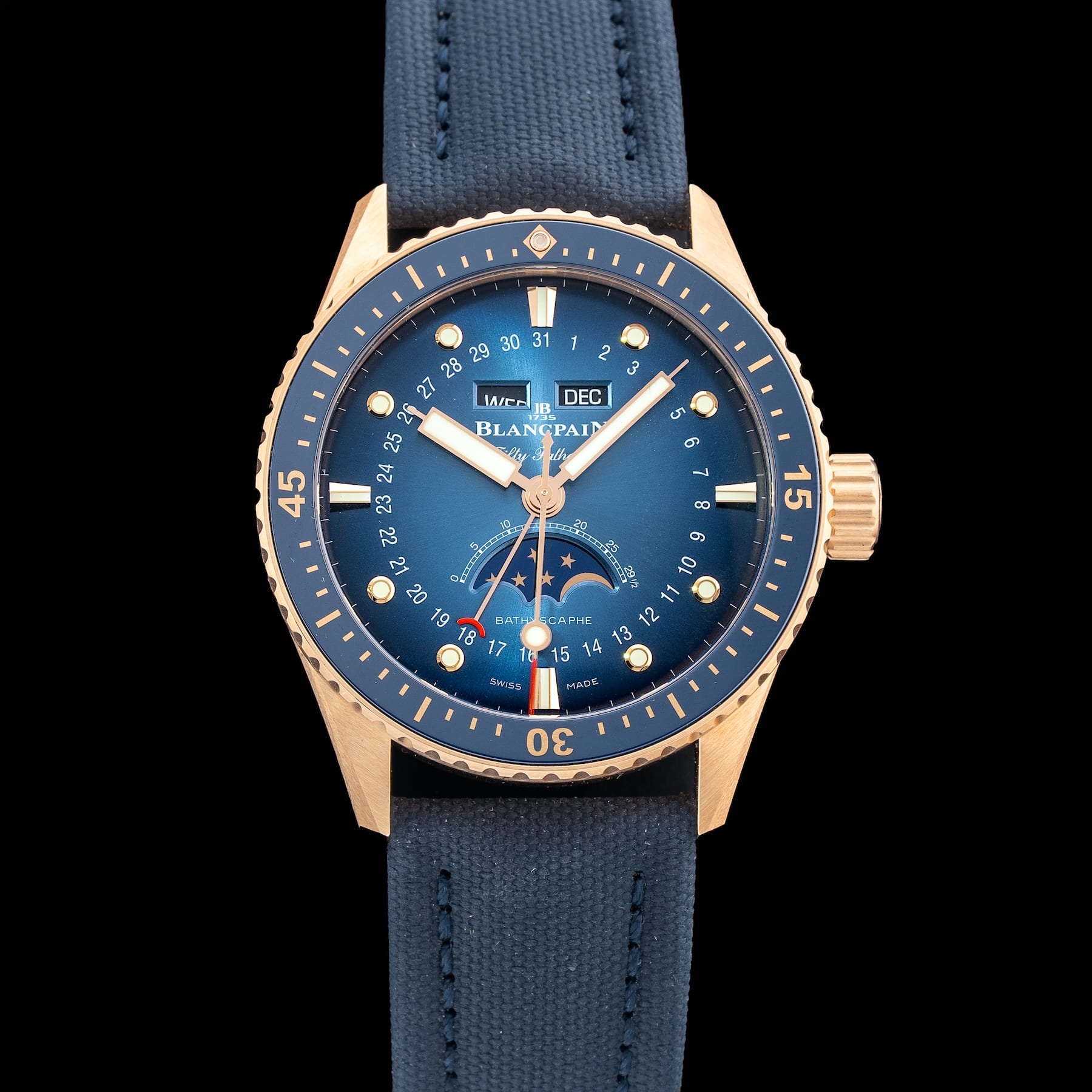 Blancpain Fifty Fathoms Bathyscaphe Complete Calendar Gold 5054 3640 O52A