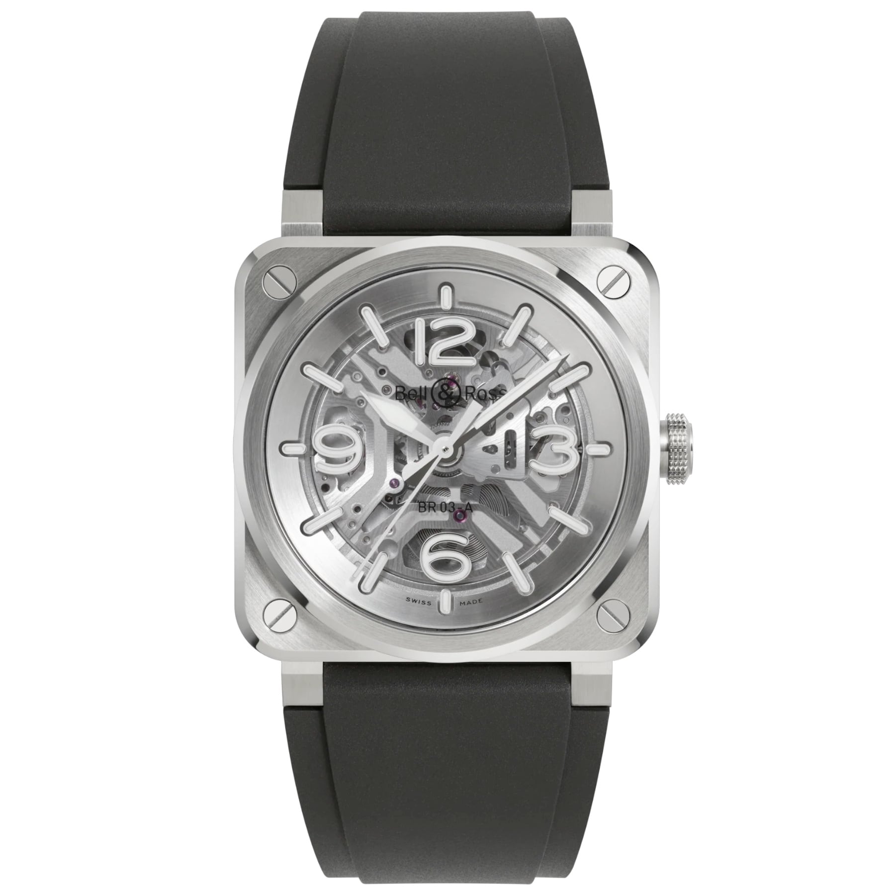 Bell & Ross BR-03 Skeleton Steel BR03A-BL-SKST/SRB