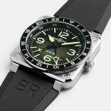 Bell & Ross BR03-93 GMT Lum Steel on Rubber Strap BR0393-GN-ST/SRB image 4 thumbnail
